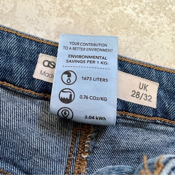 ASOS Farleigh High Rise Straight Leg Slim Mom Denim Jeans - Picture 10 of 14